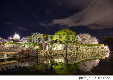 姫路城　内堀　ライトアップ 21674728