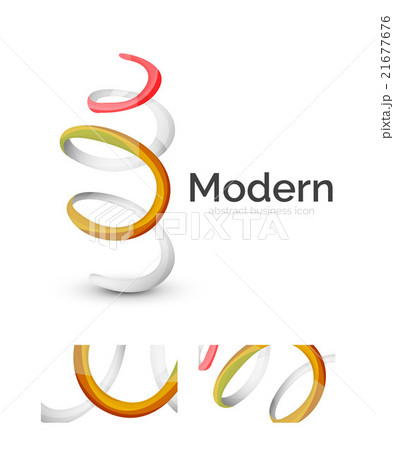 Abstract 3d swirl ribbon logo template with Abstract 3d swirl ribbon logo template with 21677676