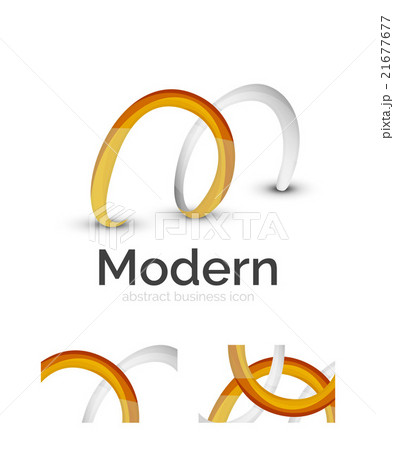 Abstract 3d swirl ribbon logo template with Abstract 3d swirl ribbon logo template with 21677677