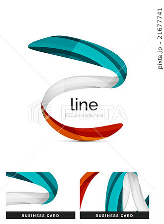 Swirl wavy ribbon, abstract concept 21677741