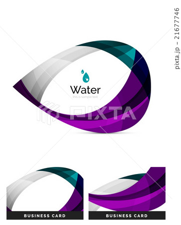 Abstract geometric water drop design 21677746