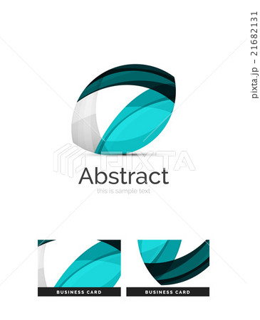 Circle logo. Transparent overlapping swirl shapes 21682131
