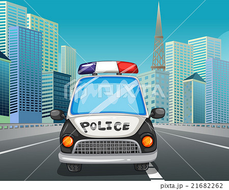 Police car on the freeway Police car on the freeway 21682262