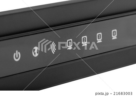 Black wireless internet network wi-fi router 21683003