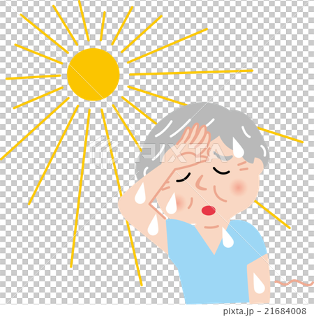 シニア　熱中症　夏 21684008