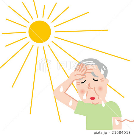 シニア男性　熱中症　夏 21684013