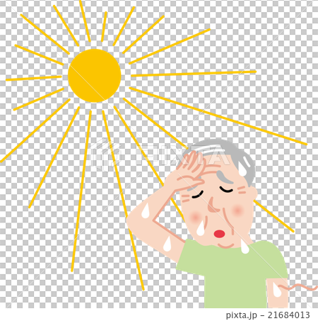 シニア男性　熱中症　夏 21684013