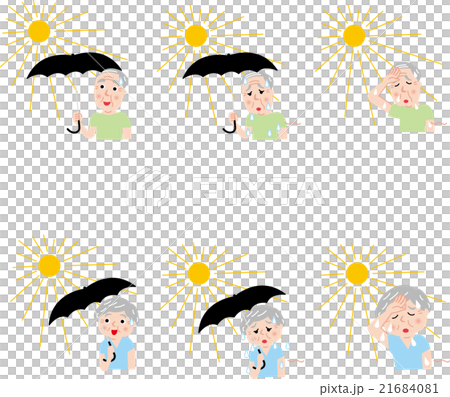 Seniors summer heat stroke set 21684081