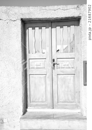 blue door in antique village santorini blue door in antique village santorini 21687902