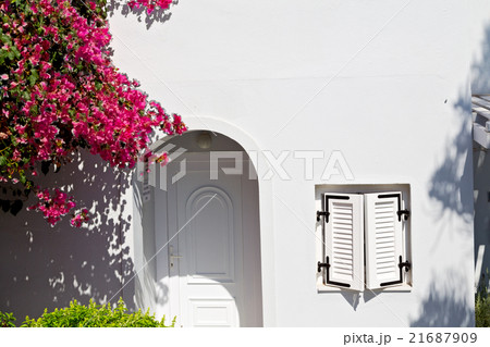 flowers  in architecture      cyclades the sky 21687909