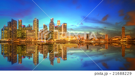 Singapore Skyline and view of Marina Bay Singapore Skyline and view of Marina Bay 21688229