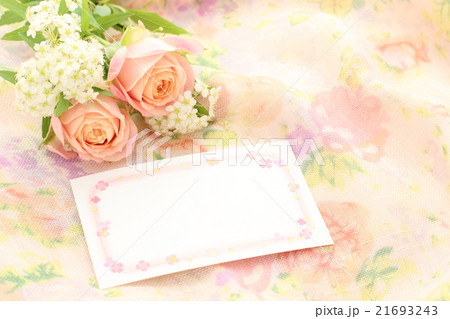 薔薇とメッセージカード 薔薇とメッセージカード 21693243
