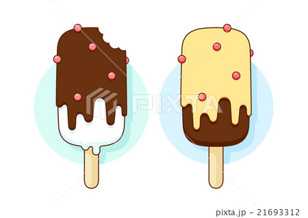 Icon chocolate and lemon ice cream different 21693312