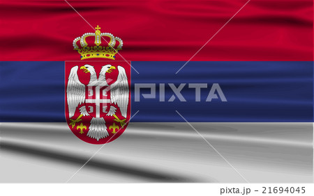 Flag of Serbia with old texture. Vector 21694045
