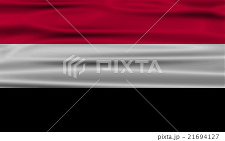 Flag of Yemen with old texture. Vector 21694127