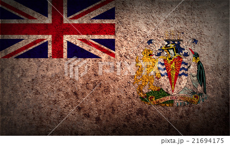 Flag of British Antarctic Territory with old textu 21694175