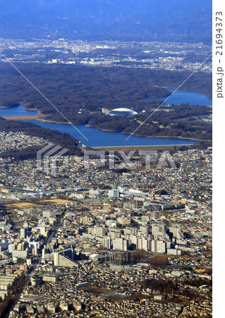 東京都小平市上空より所沢の西武ドーム方向を空撮 21694373