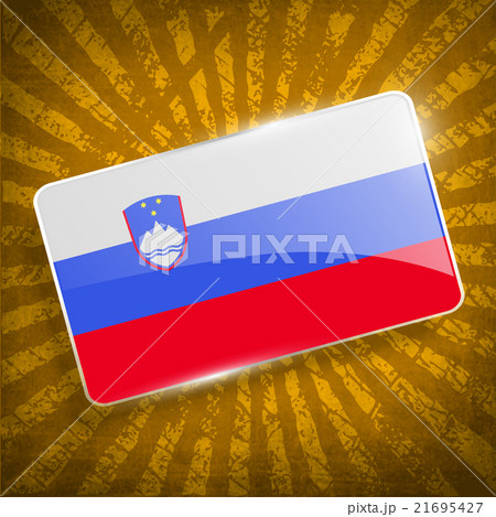 Flag of Slovenia with old texture. Vector 21695427