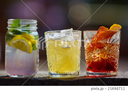 Negroni, Singapore Sling and fruit tea Negroni, Singapore Sling and fruit tea 21698711