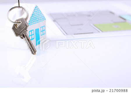 The small house with a key.  The plan of a flat 21700988