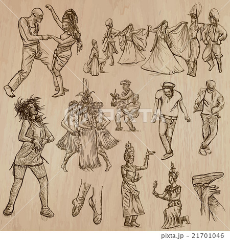Dancers - Hand drawn vector pack 21701046