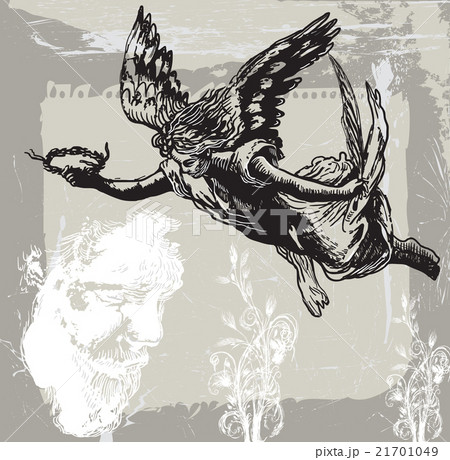 Guardian Angel, Condolences - Hand drawn vector Guardian Angel, Condolences - Hand drawn vector 21701049