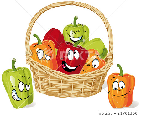 Colored paprika cartoon Colored paprika cartoon 21701360