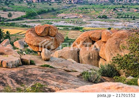 Beautiful landscape with rocks near Hampi, India 21701552