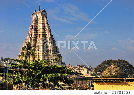 View of the Virupaksha temple from Hampi, India. 21701553