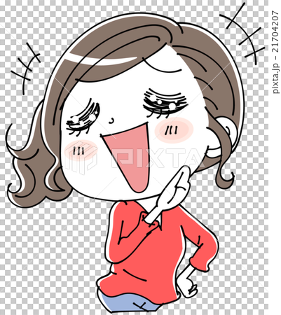 婦女笑的例證 21704207