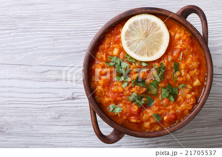 vegetable soup with red lentils horizontal vegetable soup with red lentils horizontal 21705537