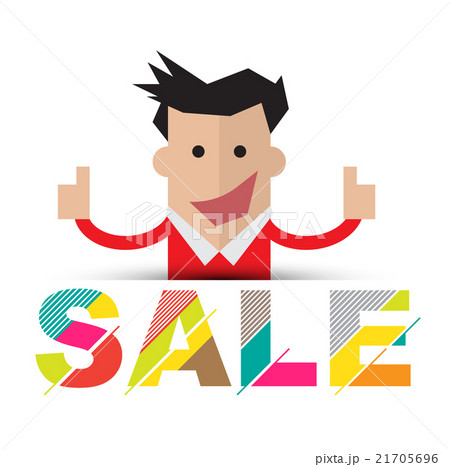 Modern Sale with cartoon.  21705696