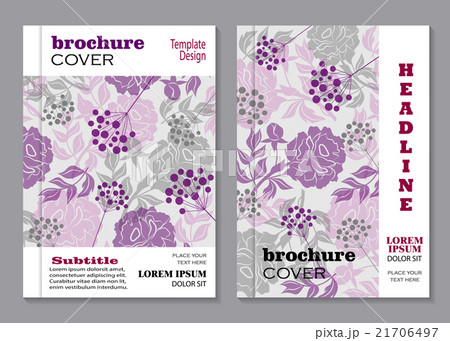 Floral brochure cover design Floral brochure cover design 21706497