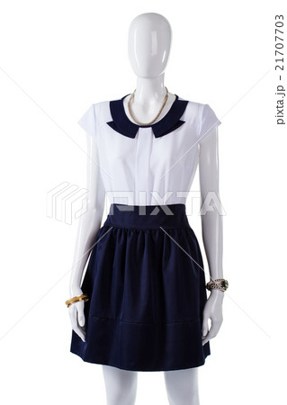 Mannequin wearing navy skirt. Mannequin wearing navy skirt. 21707703