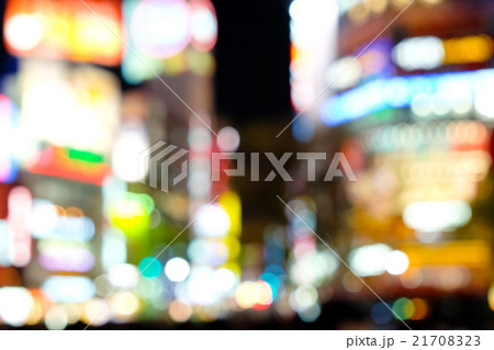 Out of focus lights in Shibuya Crossing at night 21708323
