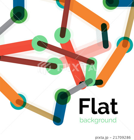 Colorful connected lines on white - abstract 21709286