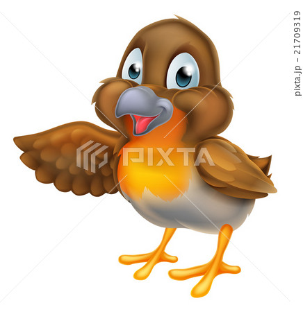 Cartoon Robin Bird Pointing Cartoon Robin Bird Pointing 21709319