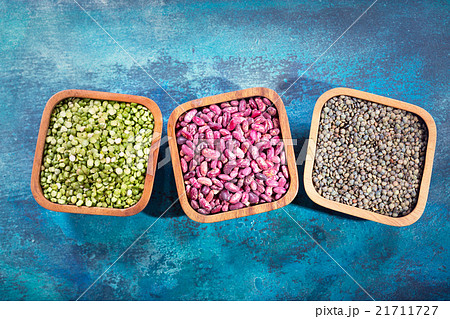 various bowls of beans and lentils various bowls of beans and lentils 21711727