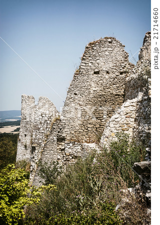 Cachtice castle ruins in summer, Slovak republic Cachtice castle ruins in summer, Slovak republic 21714660