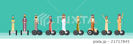 Arab People Group Arabic Man Woman Ride Electric 21717845