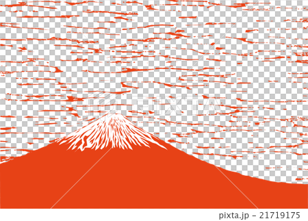 年賀素材 赤富士のイラスト素材