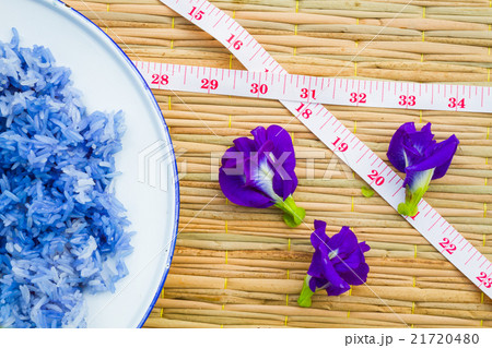 Blue sticky Rice made from Butterfly Pea flower 21720480