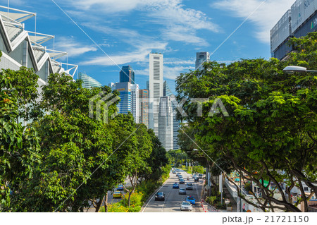 シンガポールの街並みの写真素材