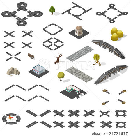 Road Map Kit isometric Road Map Kit isometric 21721657
