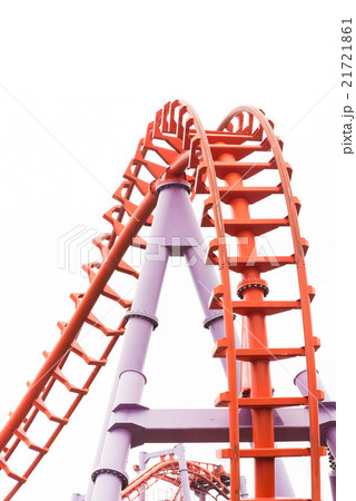 A segment of a roller coaster ,isolated 21721861