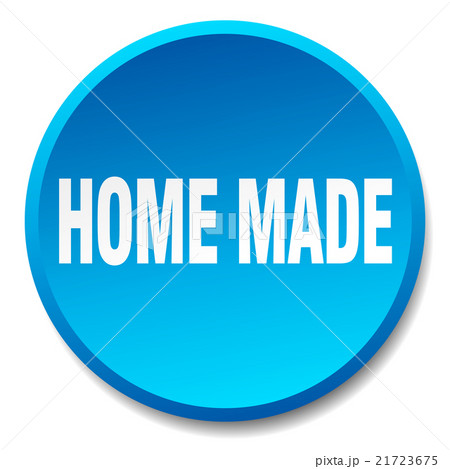 home made blue round flat isolated push button home made blue round flat isolated push button 21723675