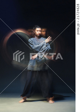Man in kimono excercising Martial Arts Man in kimono excercising Martial Arts 21724828