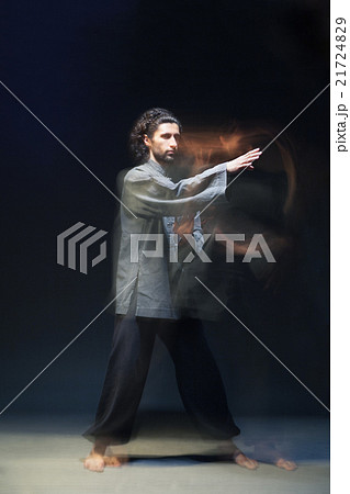 Man in kimono excercising Martial Arts Man in kimono excercising Martial Arts 21724829
