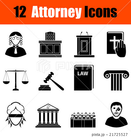 Set of attorney  icons 21725527