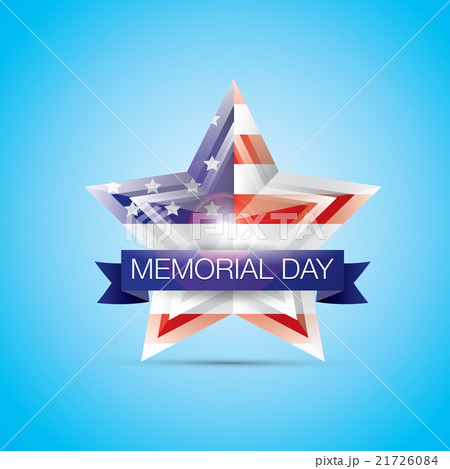 Memorial Day with star in national flag colors Memorial Day with star in national flag colors 21726084
